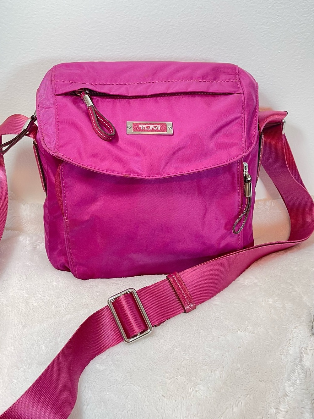 Tumi fuschia Crossbody Shoulder Bag